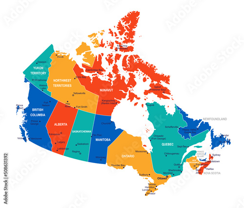 Map of Canada - highly detailed vector illustration