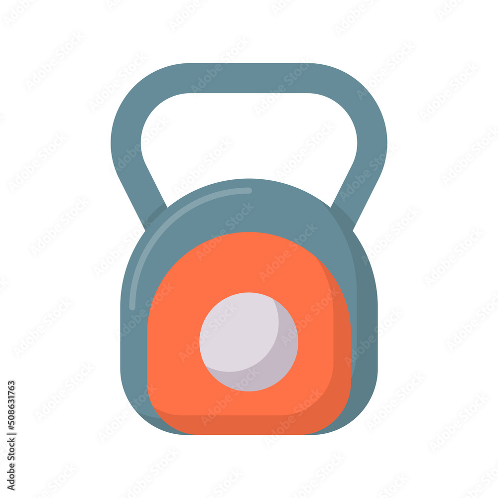 Kettlebell vector flat icon for web isolated on white background EPS 10 file
