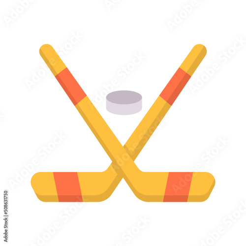 Canvas Print Ice Hockey vector flat icon for web isolated on white background EPS 10 file