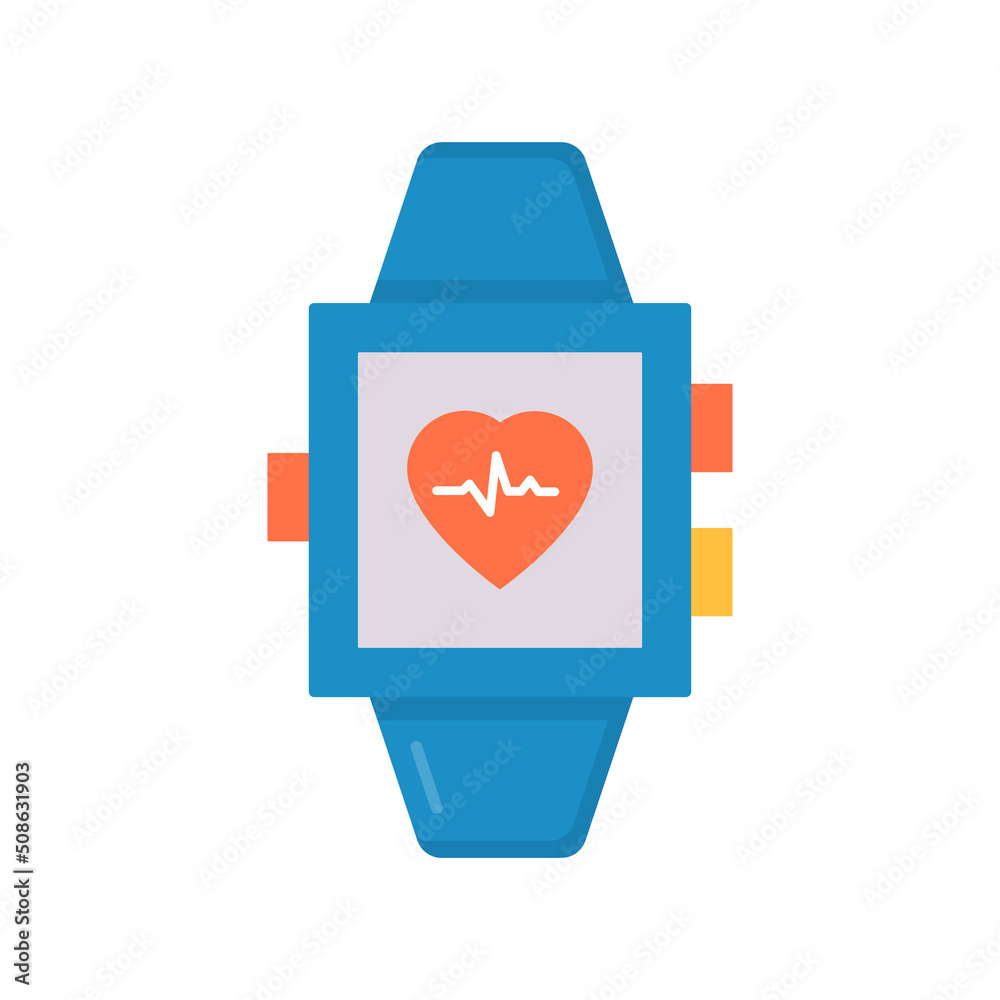 Smartwatch vector flat icon for web isolated on white background EPS 10 file Smartwatch vector flat icon for web isolated on white background EPS 10 file