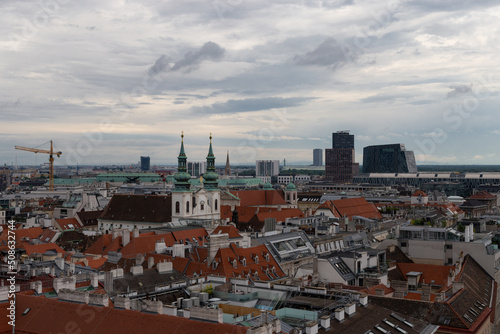 Panoramic point over Vienna from the North Tower