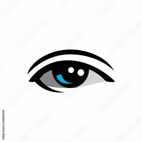 isolated style eye vector. editable. suitable for screen printing t-shirts, logos