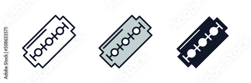 razor blade icon symbol template for graphic and web design collection logo vector illustration