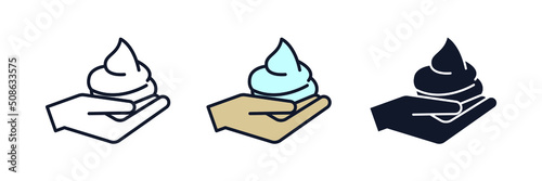 shave foam icon symbol template for graphic and web design collection logo vector illustration