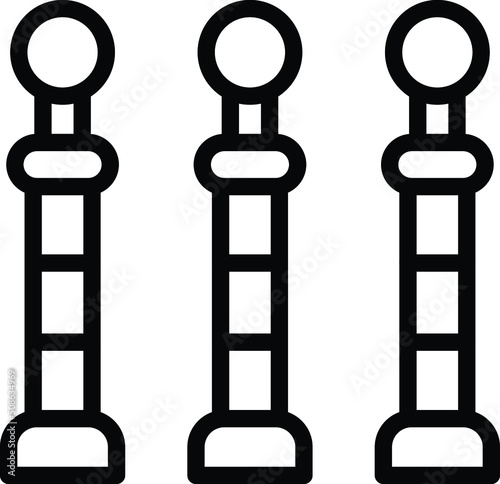 Bollards Vector Icon Design Illustration