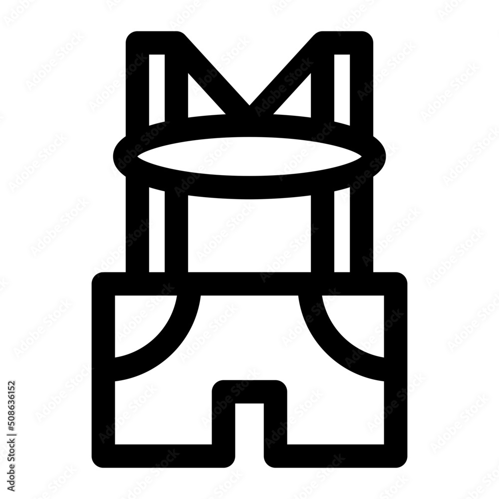Lederhosen Line Icon Vector Lederhosen Line Icon Vector