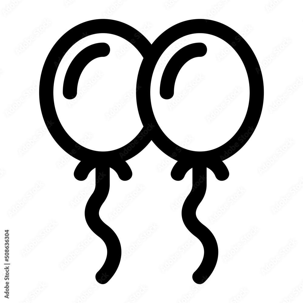 Ballon Line Icon Vector Ballon Line Icon Vector
