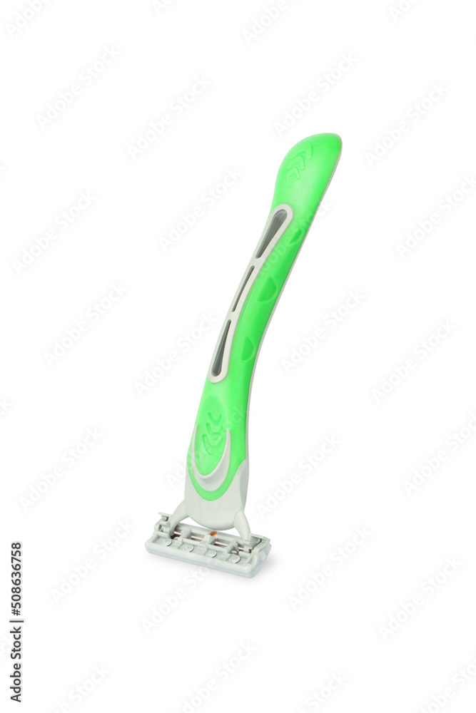 shaving razor on white background. disposable new razor shaving razor on white background. disposable new razor