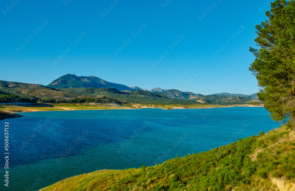 Iznajar reservoir, in Andalusia, Spain