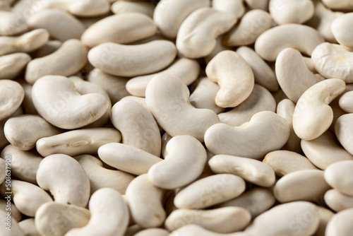 Bunch of raw healthy beans photo