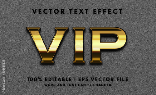 Vip gold text effect style template