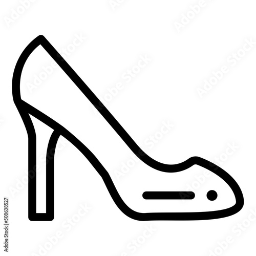 high heels line icon