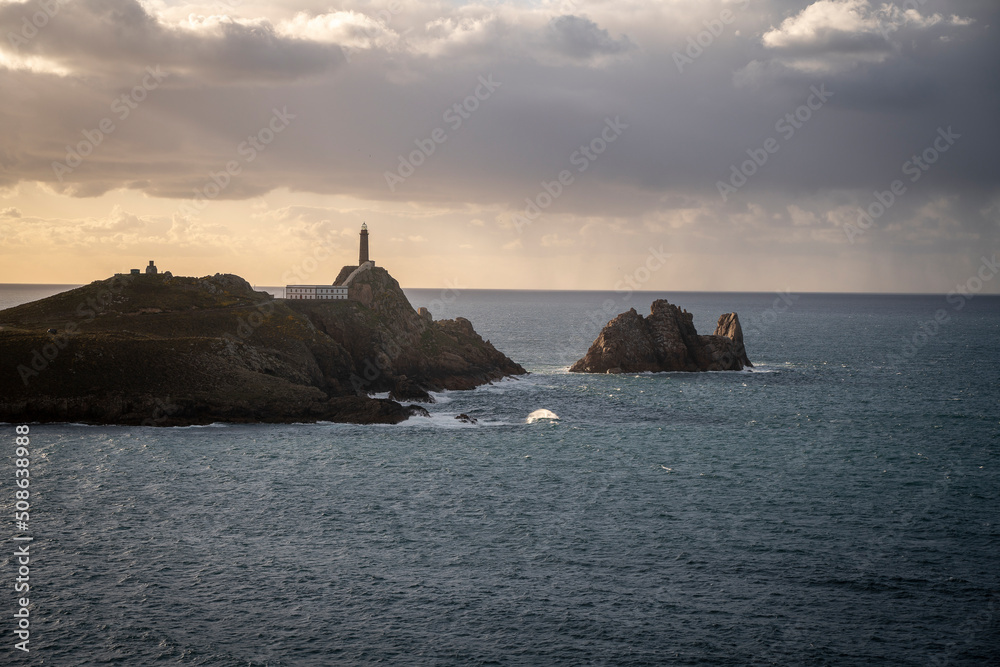 Cape Vilan lighthouse in Galicia, Spain