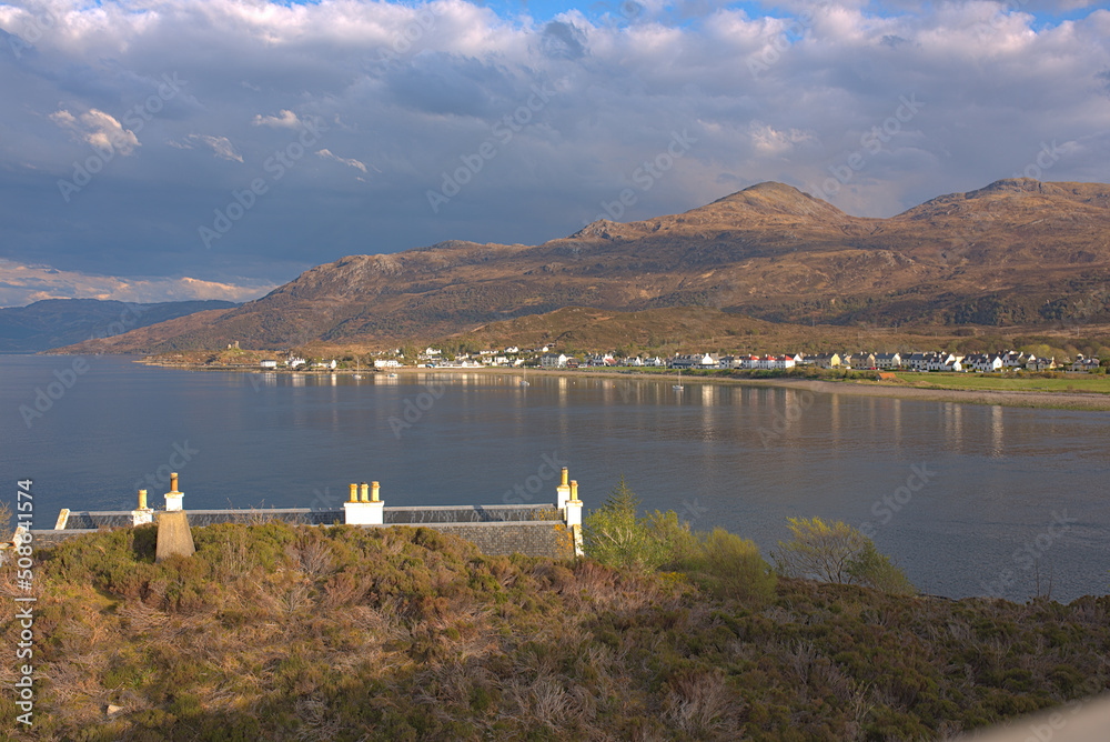 lake and mountains