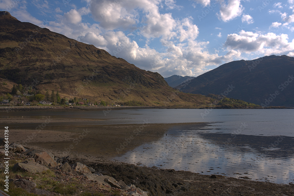 lake and mountains