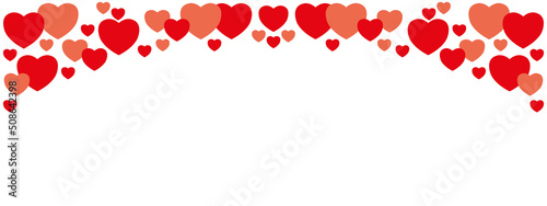 Paper hearts banner. Valentine's day or mothers' day or wedding concept. Vector illustration. photo