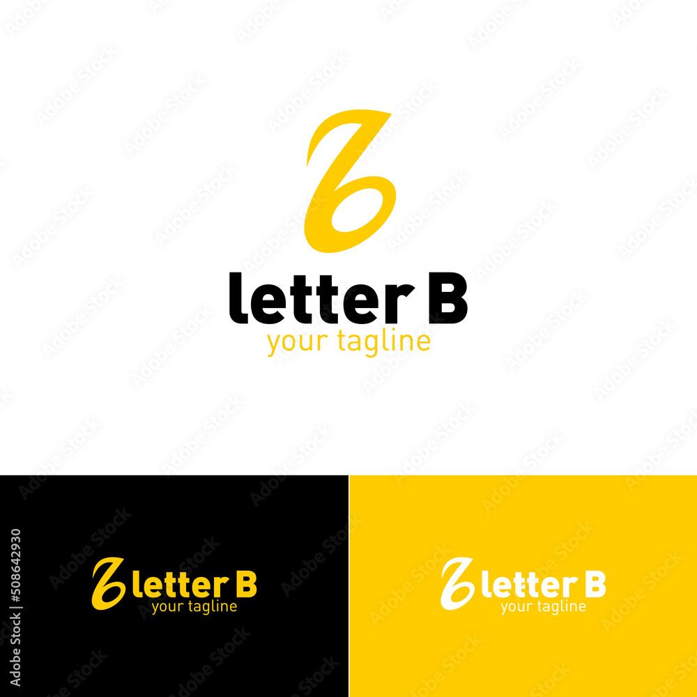 letter B music note logo Stock Vector | Adobe Stock
