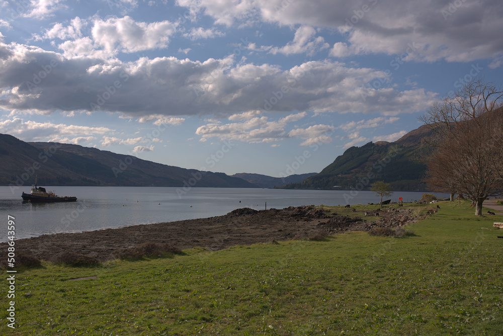 lake and mountains