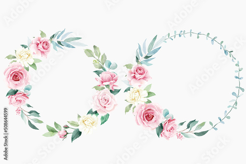 Wreath of rose flower collection