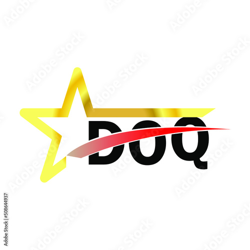 DOQ letter logo design. DOQ creative  letter logo. simple and modern letter logo. DOQ alphabet letter logo for business. Creative corporate identity and lettering. vector modern logo  photo