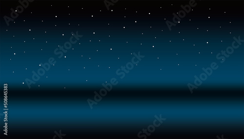  Bright star in the dark space background. Night starry blue sky.  