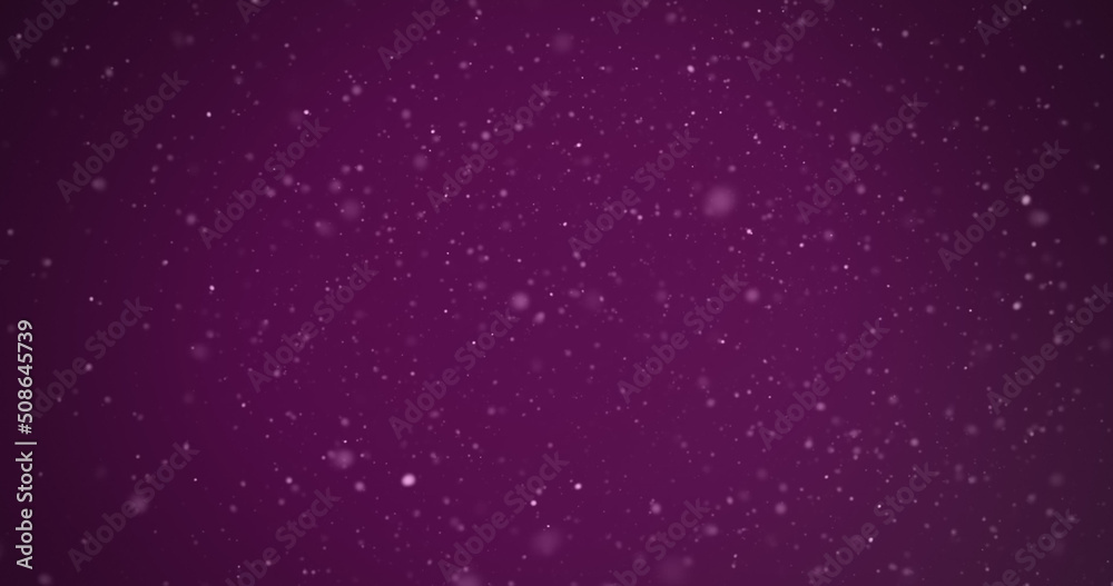 Image of white spots moving on purple background