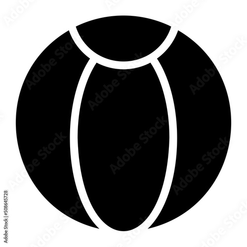 beach ball glyph icon