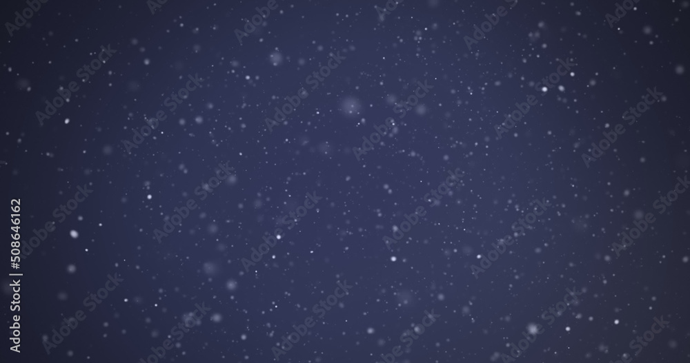 Image of white spots moving on blue background