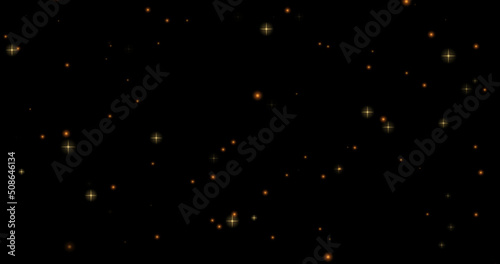 Image of multiple stars and light spots on black background