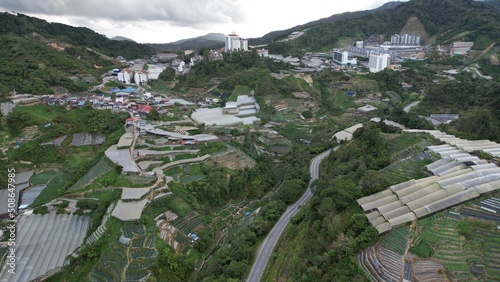 General Landscape View of the Brinchang District Within the Cameron Highlands Area of Malaysia