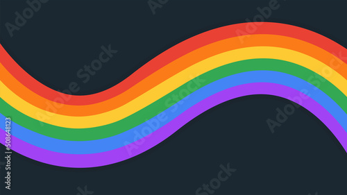 LGBT Flag wave. Pride month