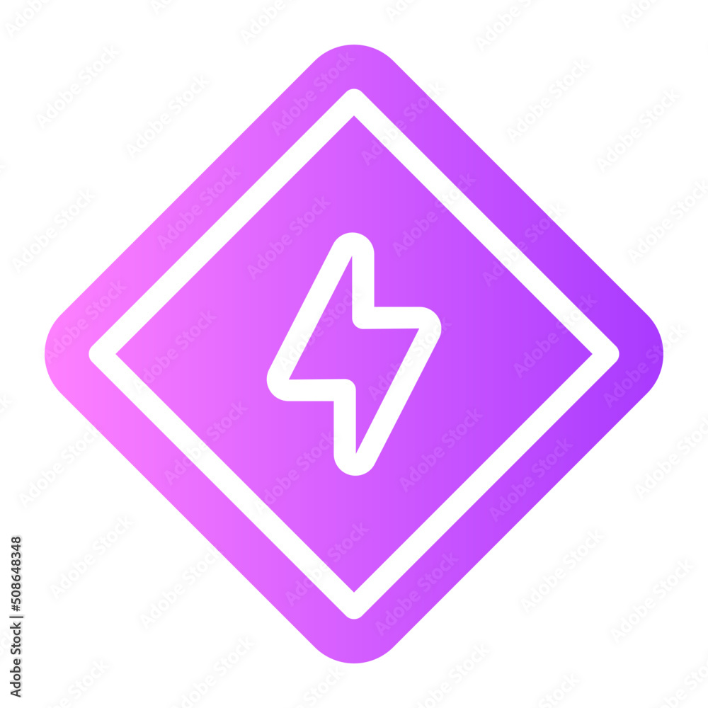 warning sign gradient icon warning sign gradient icon