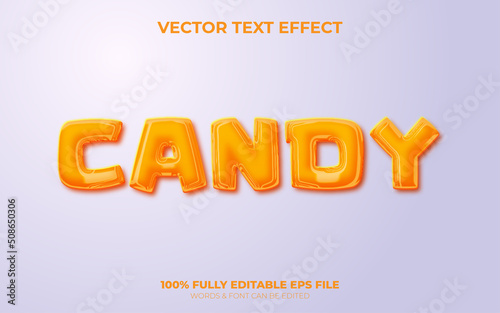 Editable Vector Realistic Candy Text Effect 100% Editable EPS