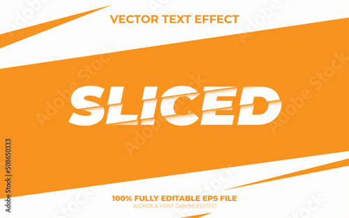 Editable Vector Sliced Text Effect 100% EPS Editable Vector