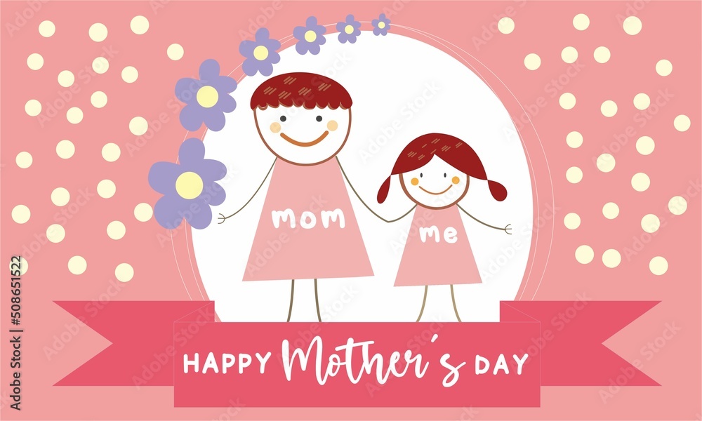 happy mother's day card with child