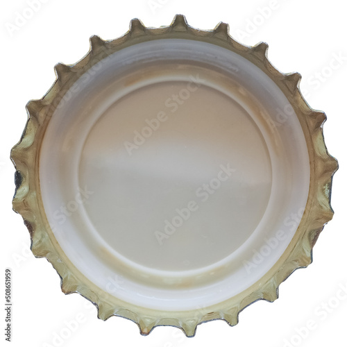 beer bottle cap isolated over white