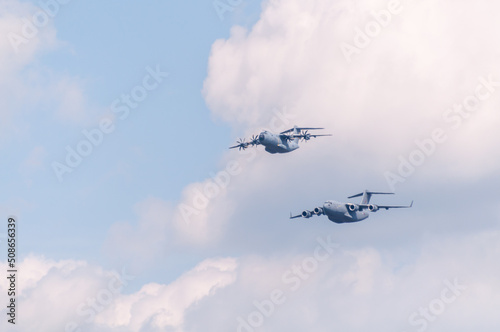 London, United Kingdom, 2nd June 2022 : RAF 70 aircraft flyby to celebrate the Queen's Platinum Jubilee
