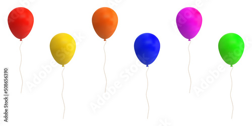 set of colorful balloons illustration  realistic balloons vector