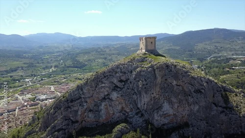 Medieval castle in the mountains of Cocentaina in the inlands in alicante (Spain). photo