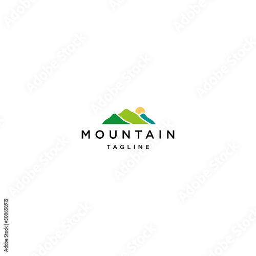 Mountain logo vector icon design template