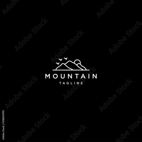 Mountain logo vector icon design template