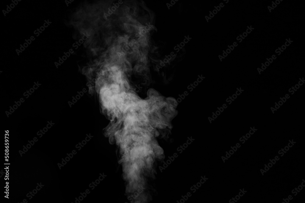 White vapor, smoke on a black background to add to your pictures. Perfect smoke, steam, fragrance, incense for your photos. Create mystical photos. Abstract background, design element White vapor, smoke on a black background to add to your pictures. Perfect smoke, steam, fragrance, incense for your photos. Create mystical photos. Abstract background, design element