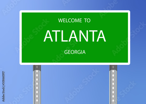 Vector Signage-Welcome to Atlanta, Georgia