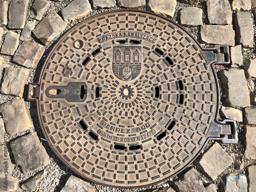 Sewer cover in Prague