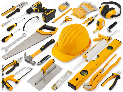 Foto Construction work tools for building