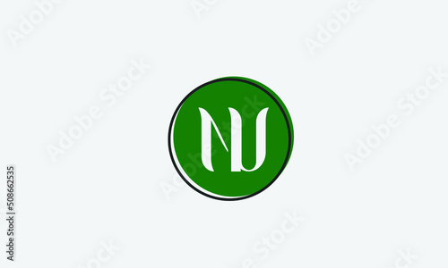 Alphabet letters Initials Monogram logo nu, un, u and n