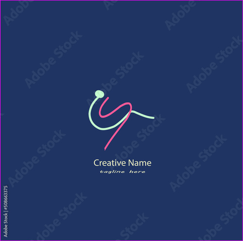 Cs Initial handwriting logo vector design