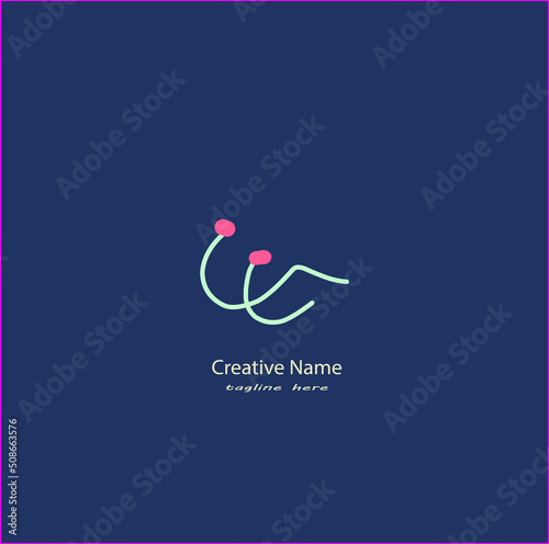 Cc Initial handwriting logo vector design