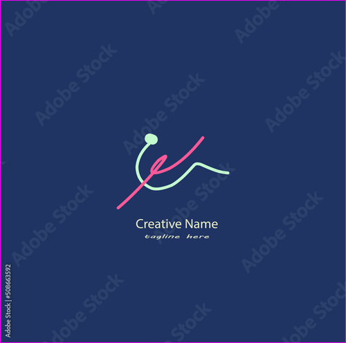 Ce Initial handwriting logo vector design