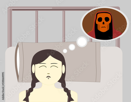 Girl having naghtmare